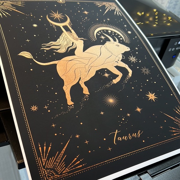 Taurus Wall Art Celestial Zodiac Print Poster Unframed - Picture 11 of 16